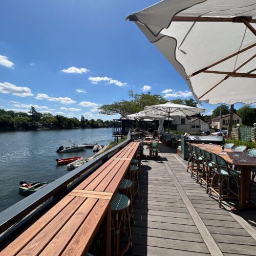 Vue sur la Seine depuis la terrasse du restaurant La Casa.